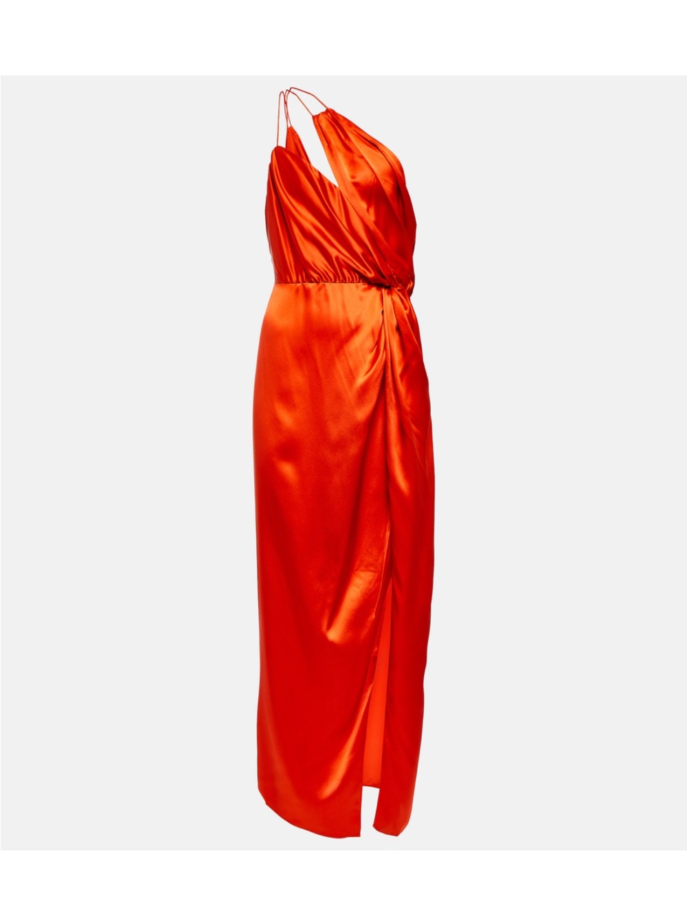 The Sei Orange Silk Asymmetric Gown